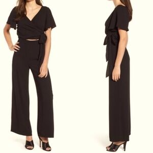 Leith Black Wrap Jumpsuit